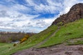 A hillwalking route up to ArthurÃ¢â¬â¢s Seat, the highest point in Edinburgh located at Holyrood Park, Scotland, UK